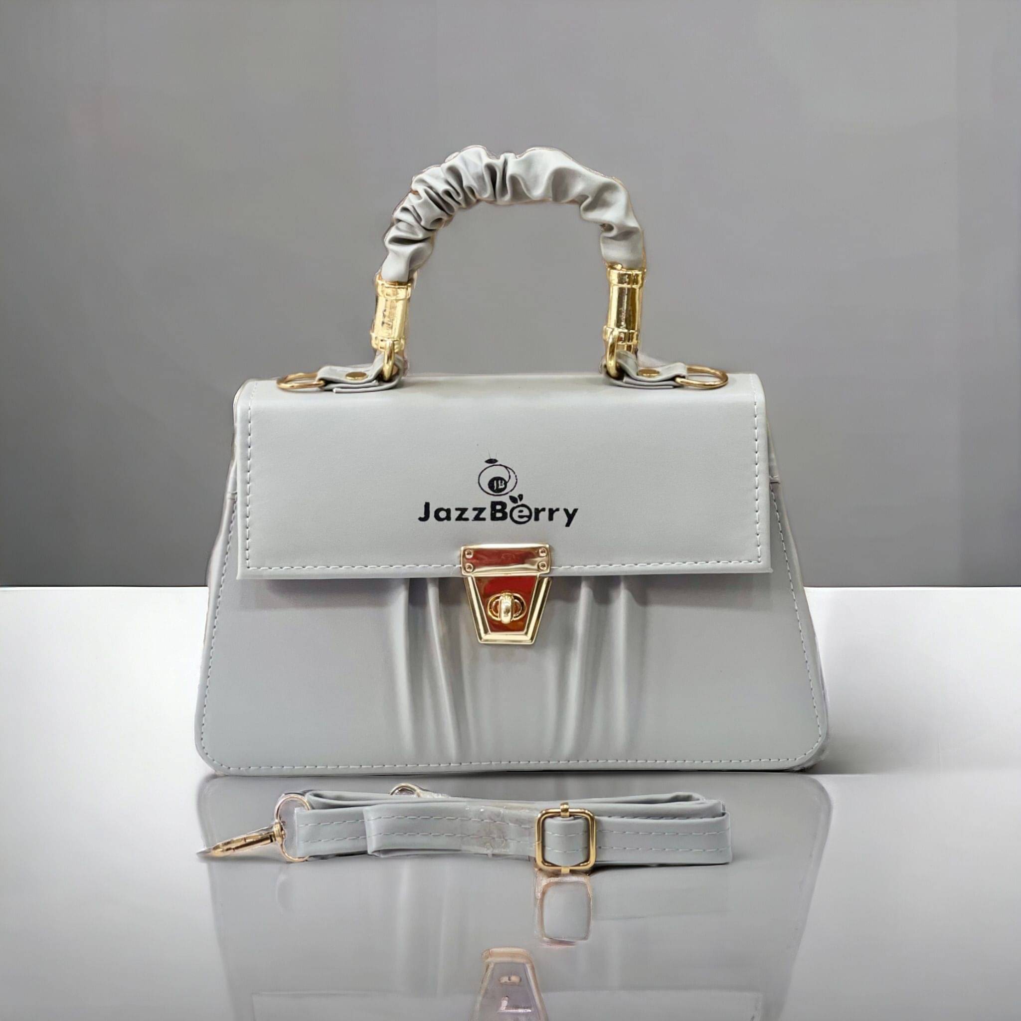     			Jazzberry Light Grey PU Sling Bag