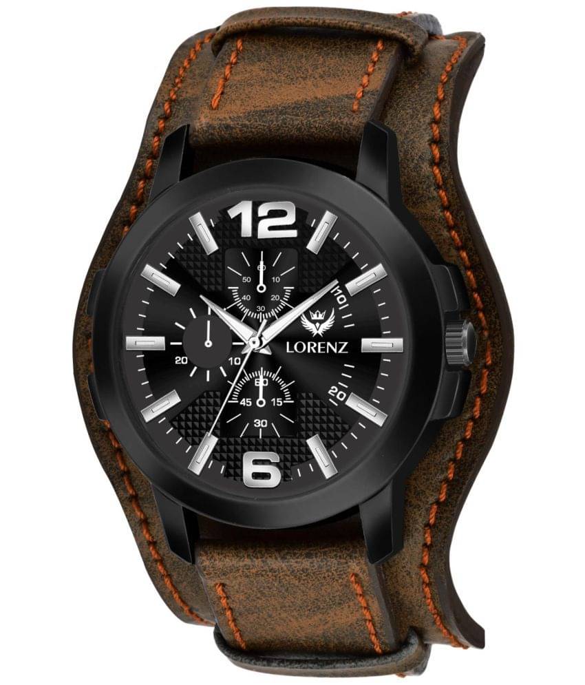     			Lorenz Brown Leather Analog Men's Watch