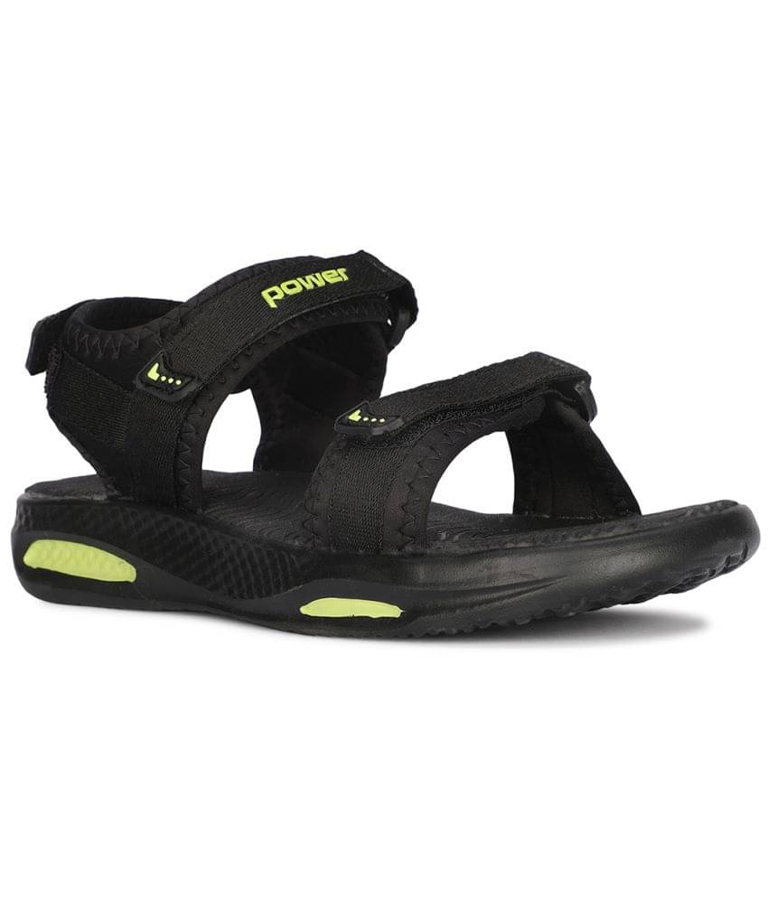Power - Black Men's Floater Sandals     			Power - Black Men's Floater Sandals