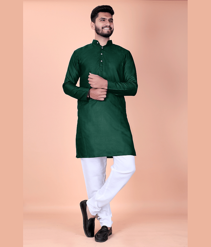 Reyansh4u Red Cotton Blend Men's Regular Kurta ( Pack of 1 ) - Kurtas & Kurta Sets | Buy online on ZillyBuy