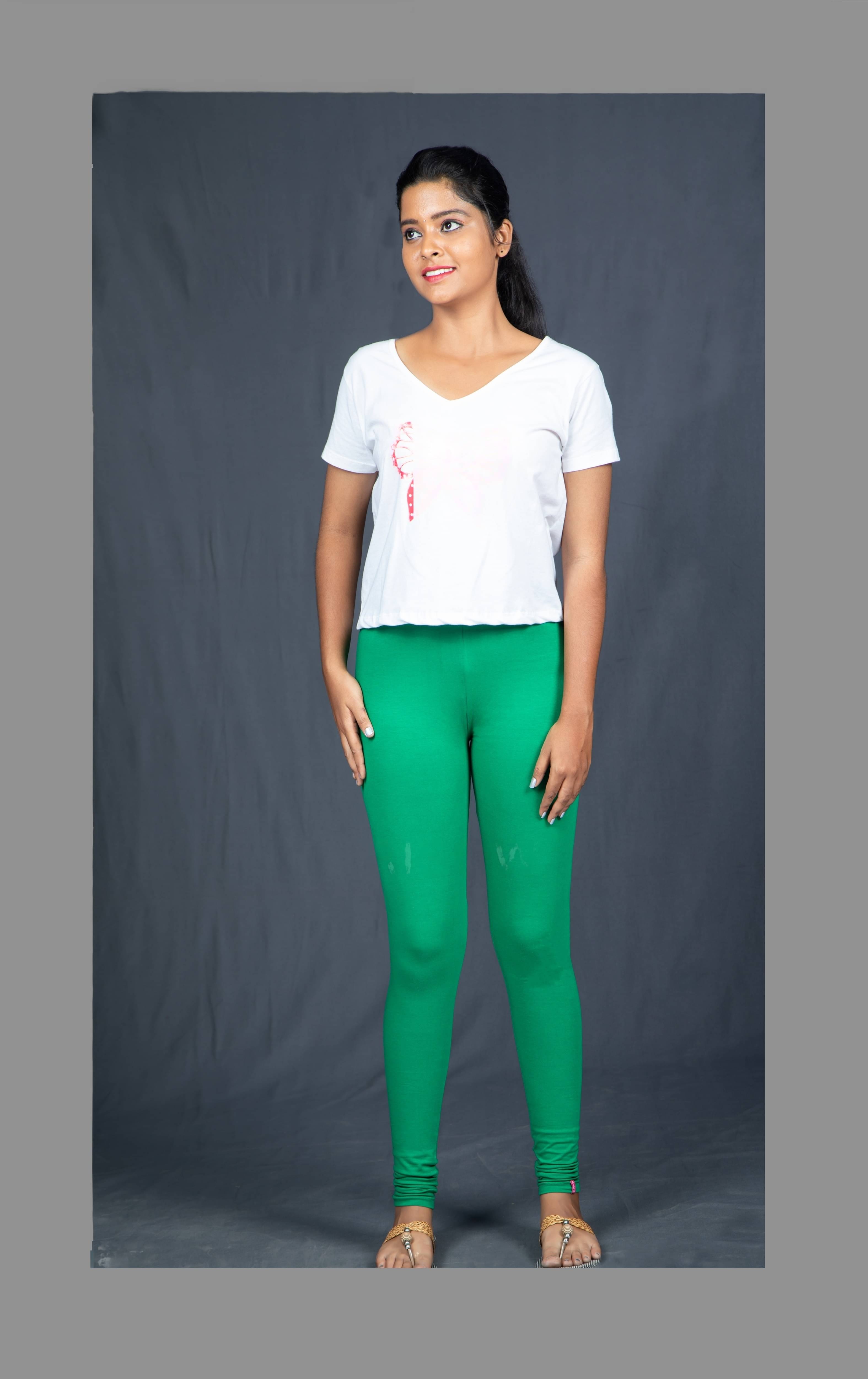 SRRISOW - Green Cotton Women's Leggings ( Pack of 1 ) SRRISOW - Green Cotton Women's Leggings ( Pack of 1 )