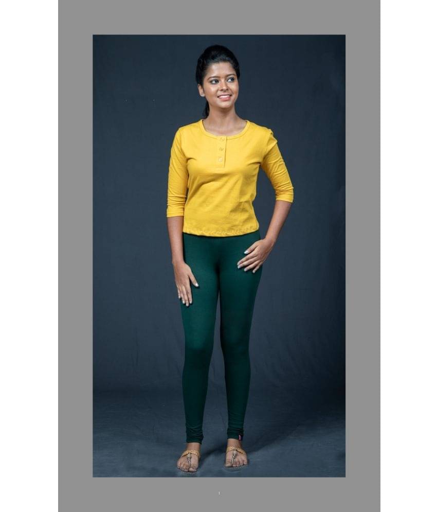     			SRRISOW - Mint Green Cotton Women's Leggings ( Pack of 1 )