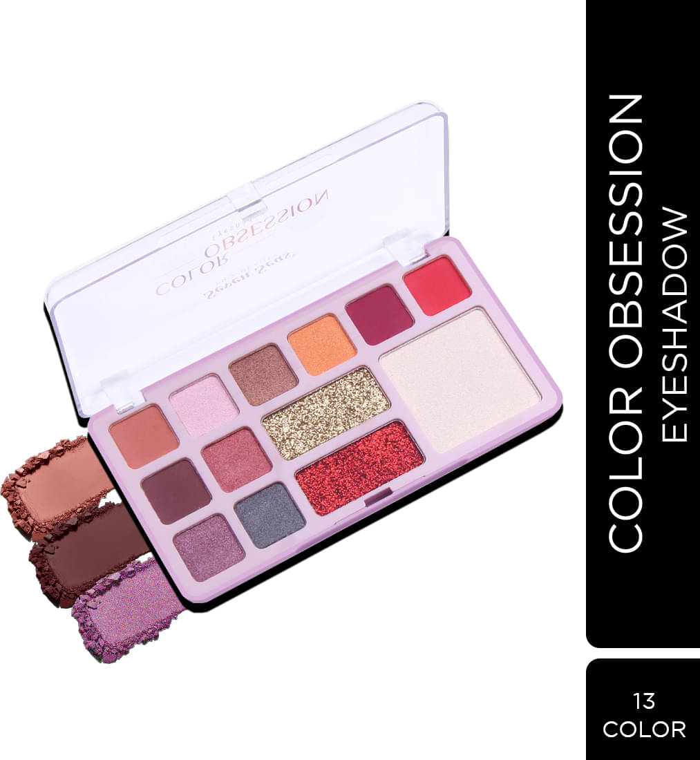 Seven Seas Color Obsession 13 Pigmented Colors Eyeshadow Palette Shimmery & Glitter Finish 32.2g Seven Seas Color Obsession 13 Pigmented Colors Eyeshadow Palette Shimmery & Glitter Finish 32.2g