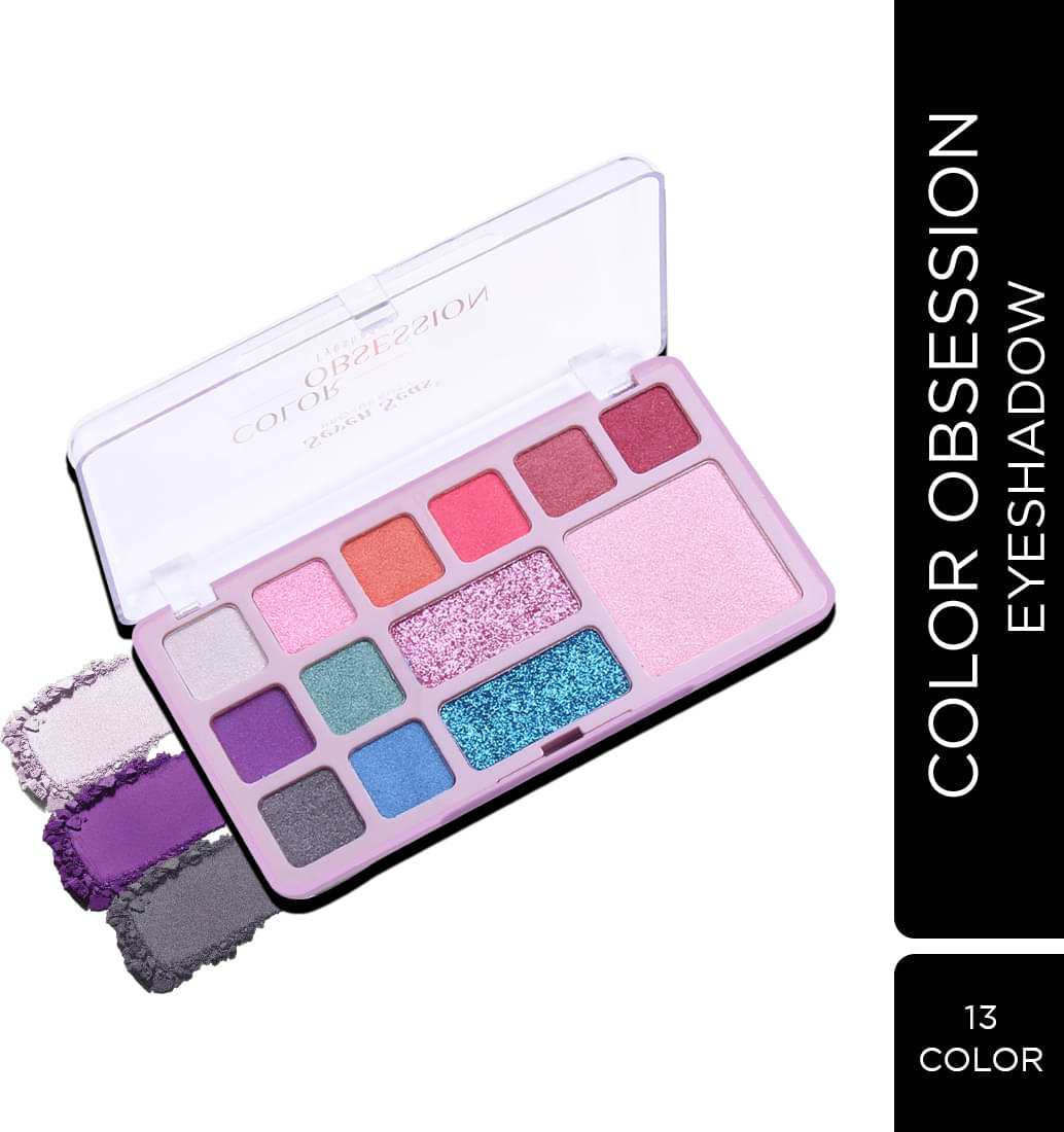 Seven Seas Color Obsession 13 Pigmented Colors Eyeshadow Palette Shimmery & Glitter Finish 32.2g Seven Seas Color Obsession 13 Pigmented Colors Eyeshadow Palette Shimmery & Glitter Finish 32.2g