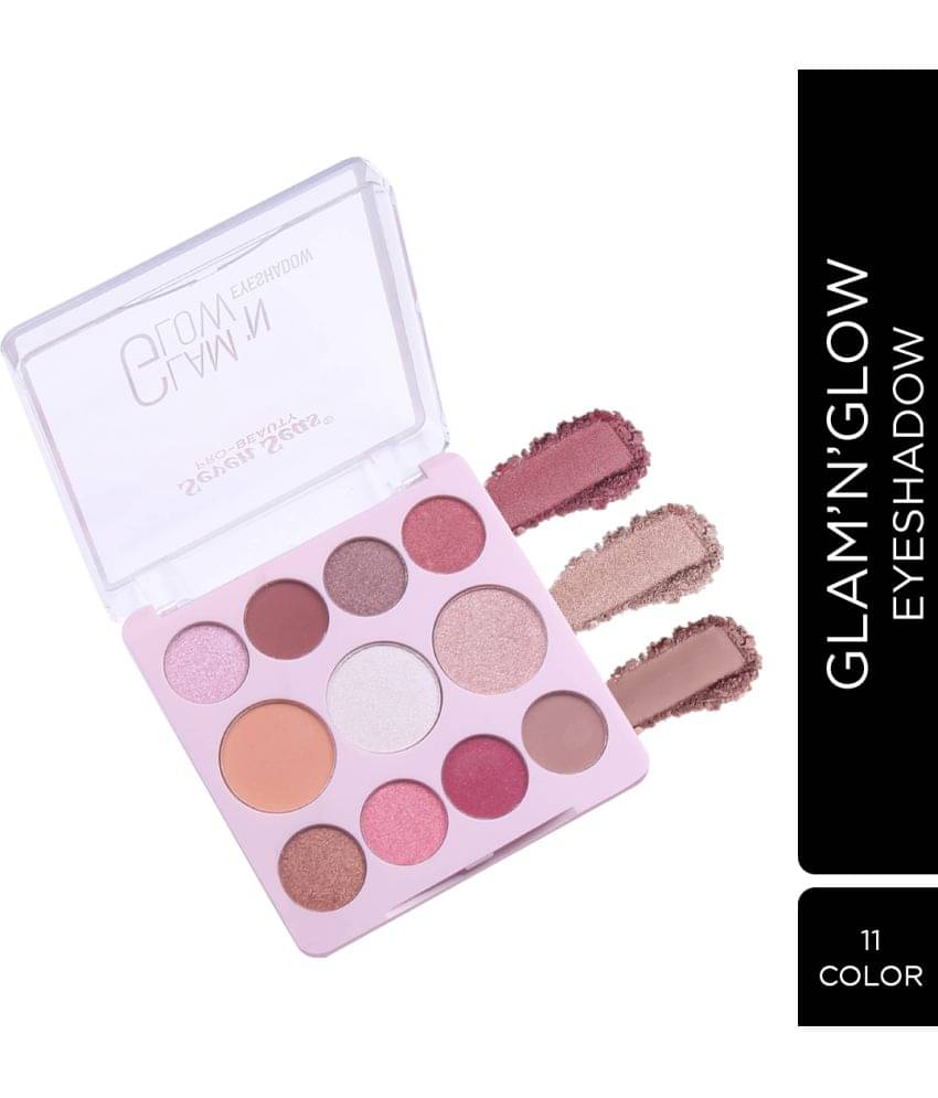     			Seven Seas Glam N Glow Eyeshadow 11 Pigmented Colors Eyeshadow Matte & Metallic Finish 12g