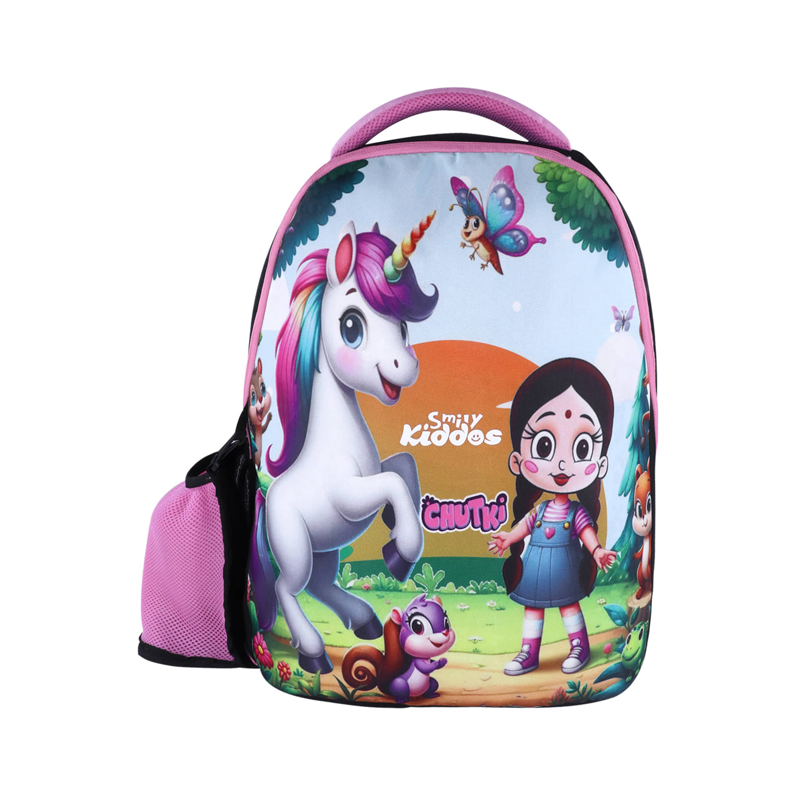     			SmilyKiddos 20 Ltrs Pink Polyester College Bag
