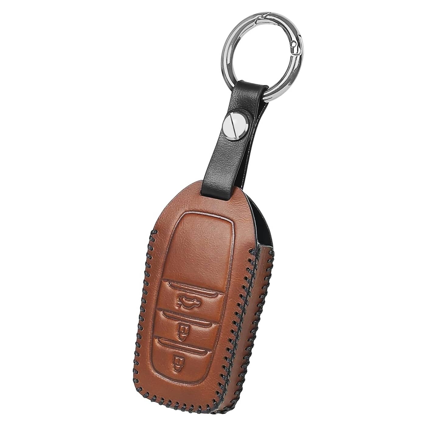 Soft Handmade Leather Key Cover Compatible with Toyota Fortuner, Hilux, Innova Crysta, Fortuner Legender, Innova HyCross, Land Cruiser 2B/3B Smart Key