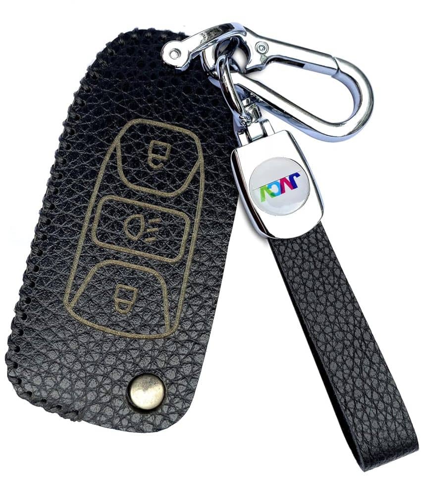Soft Handmade Lychee Pattern Leather Key Cover Compatible with Tata Tiago Tigor Punch Hexa Nexon Zest Bolt Safari Storme Flip Key