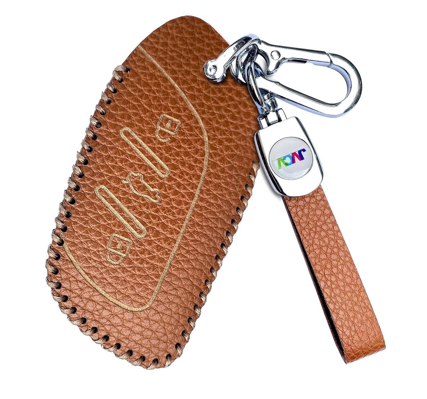 Soft Handmade Lychee Pattern Leather Key Cover Compatible with MG ZS EV and Astor Smart Key Soft Handmade Lychee Pattern Leather Key Cover Compatible with MG ZS EV and Astor Smart Key