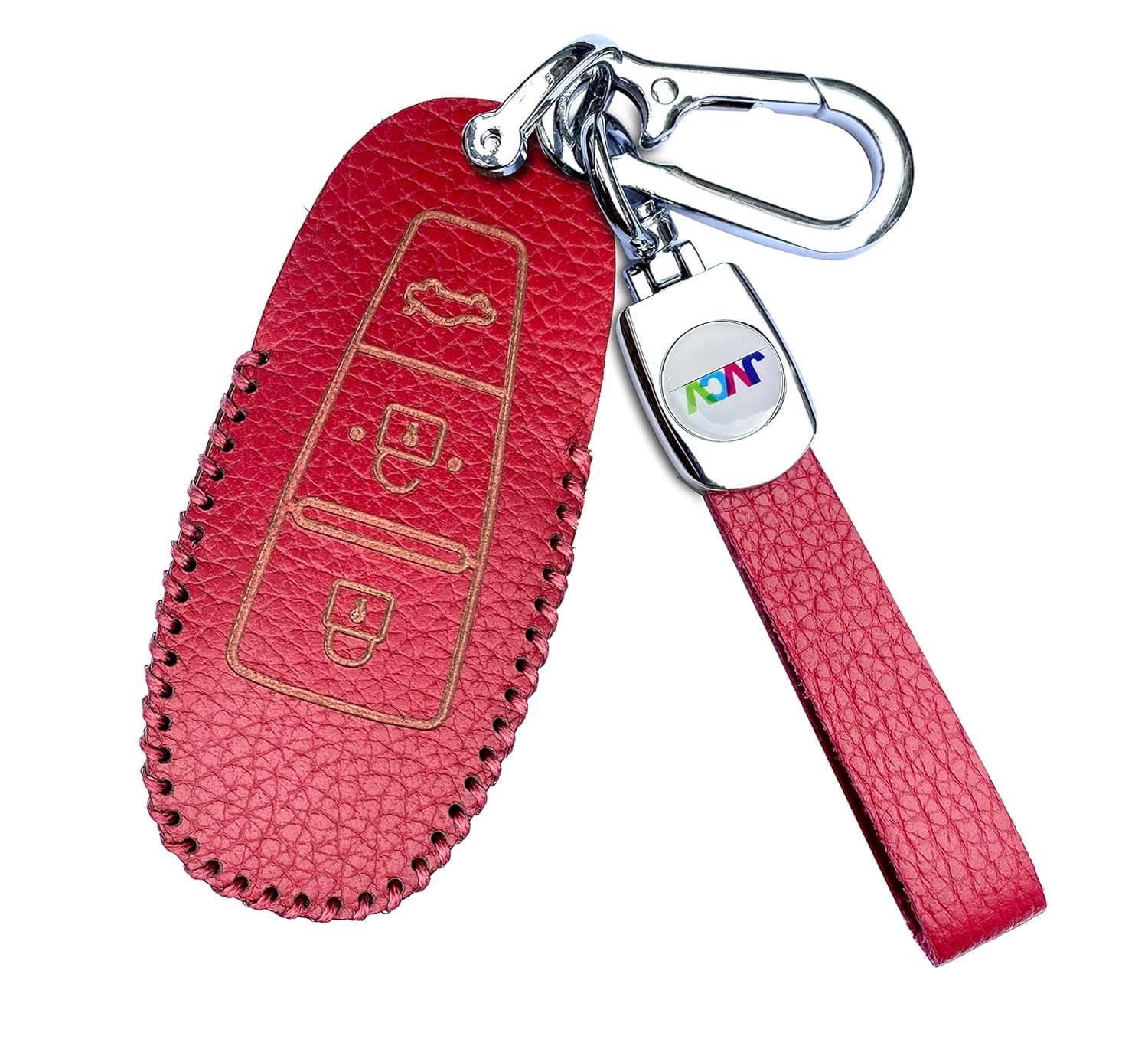 Soft Handmade Lychee Pattern Leather Key Cover Compatible with Maruti Suzuki Baleno Ciaz Vitara Brezza S Cross Swift Ignis and Toyota Urban Cruiser Smart Key