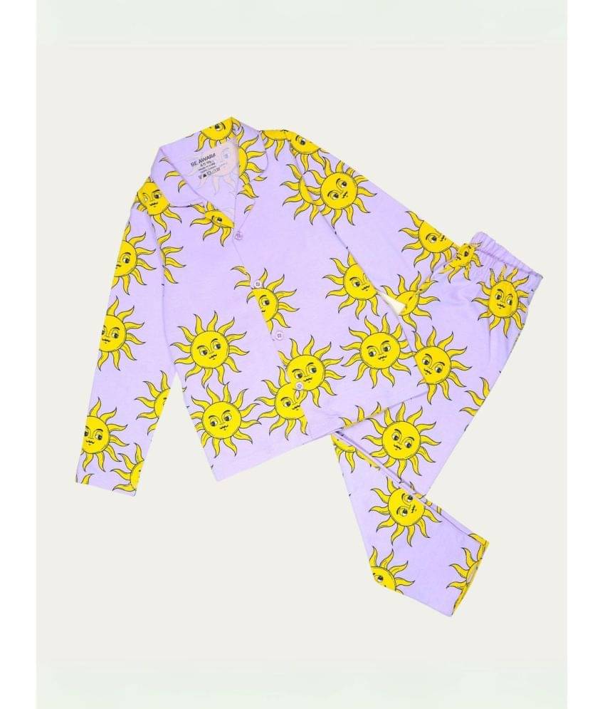 Be Awara Pack of 1 Boys 100% Cotton Nightsuit Set ( Purple ) Be Awara Pack of 1 Boys 100% Cotton Nightsuit Set ( Purple )