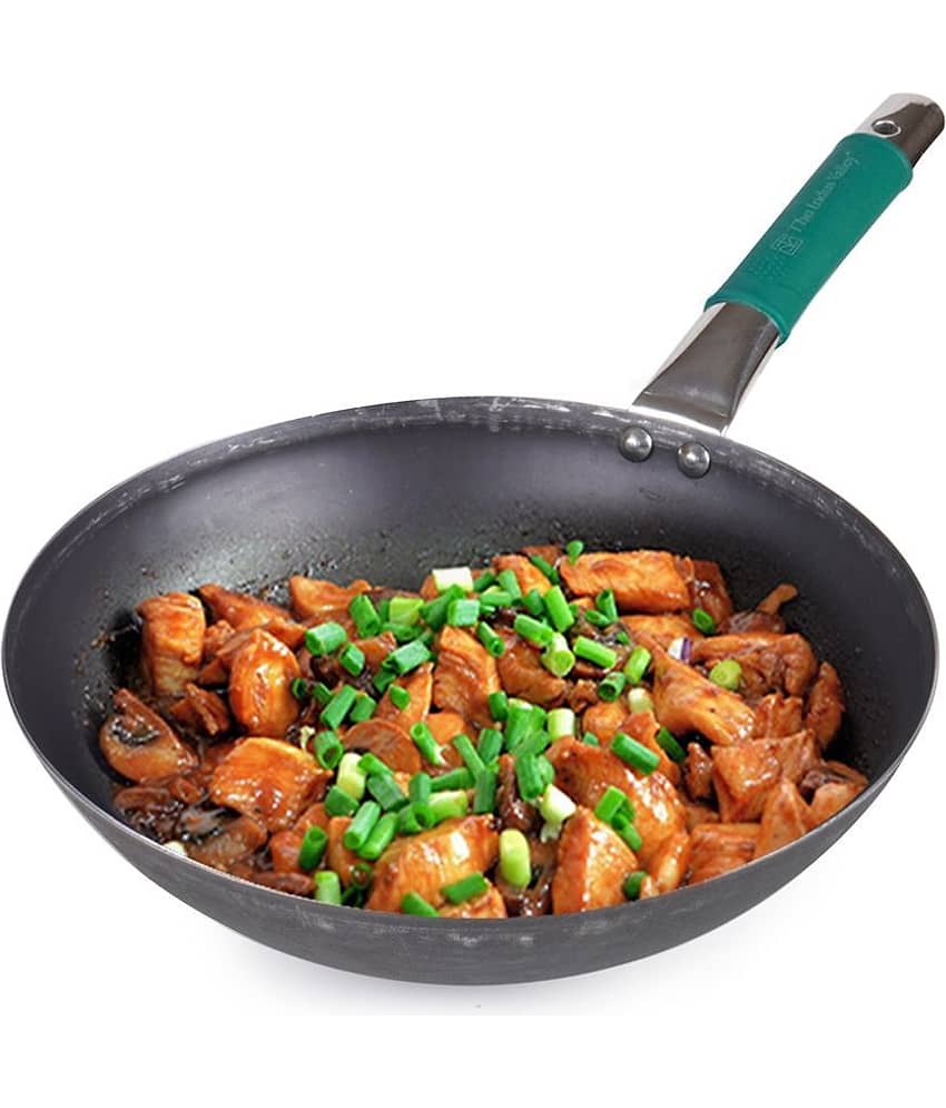 The Indus Valley Iron Non coated Deep Kadhai 3 mm ( 2 ) L - Cookware | Buy online on ZillyBuy