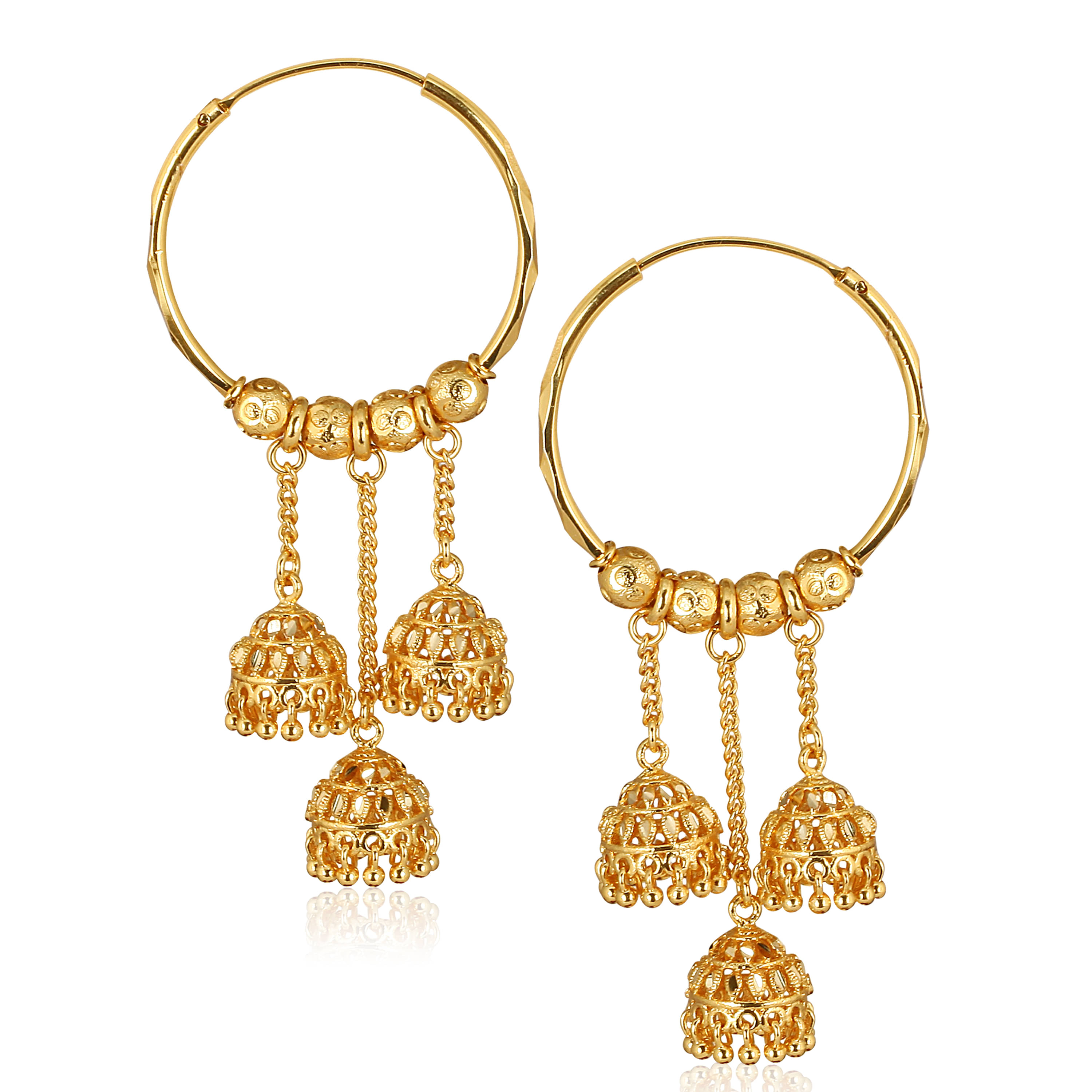     			VIVASTRI Golden Bali Earrings ( Pack of 1 )