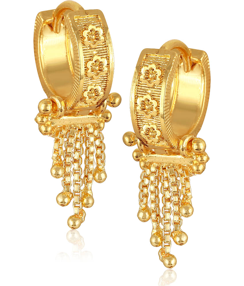 VIVASTRI Golden Bali Earrings ( Pack of 1 ) - Earrings | Buy online on ZillyBuy
