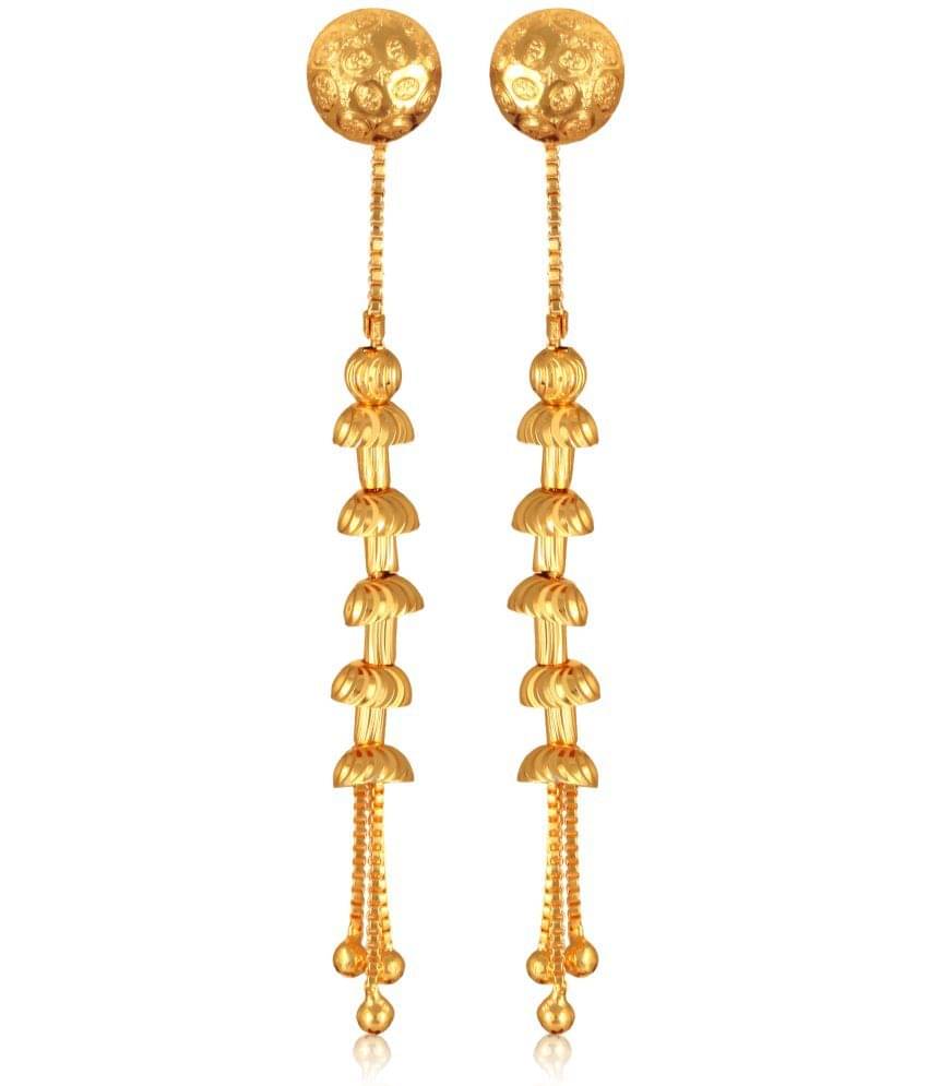     			VIVASTRI Golden Drop Earrings ( Pack of 1 )
