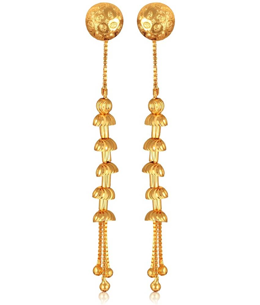 VIVASTRI Golden Drop Earrings ( Pack of 1 ) - Earrings | Buy online on ZillyBuy