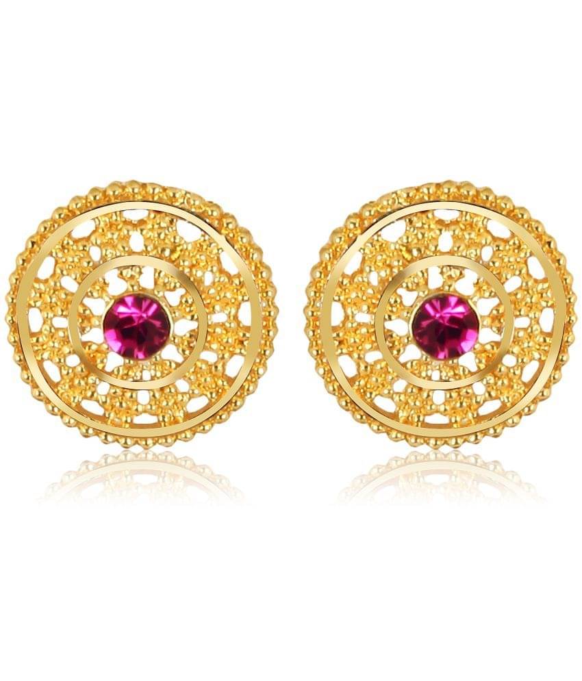     			VIVASTRI Golden Stud Earrings ( Pack of 1 )
