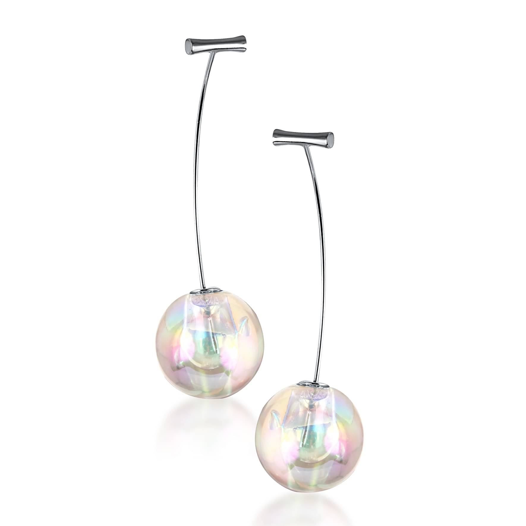     			VIVASTRI Silver Drop Earrings ( Pack of 1 )