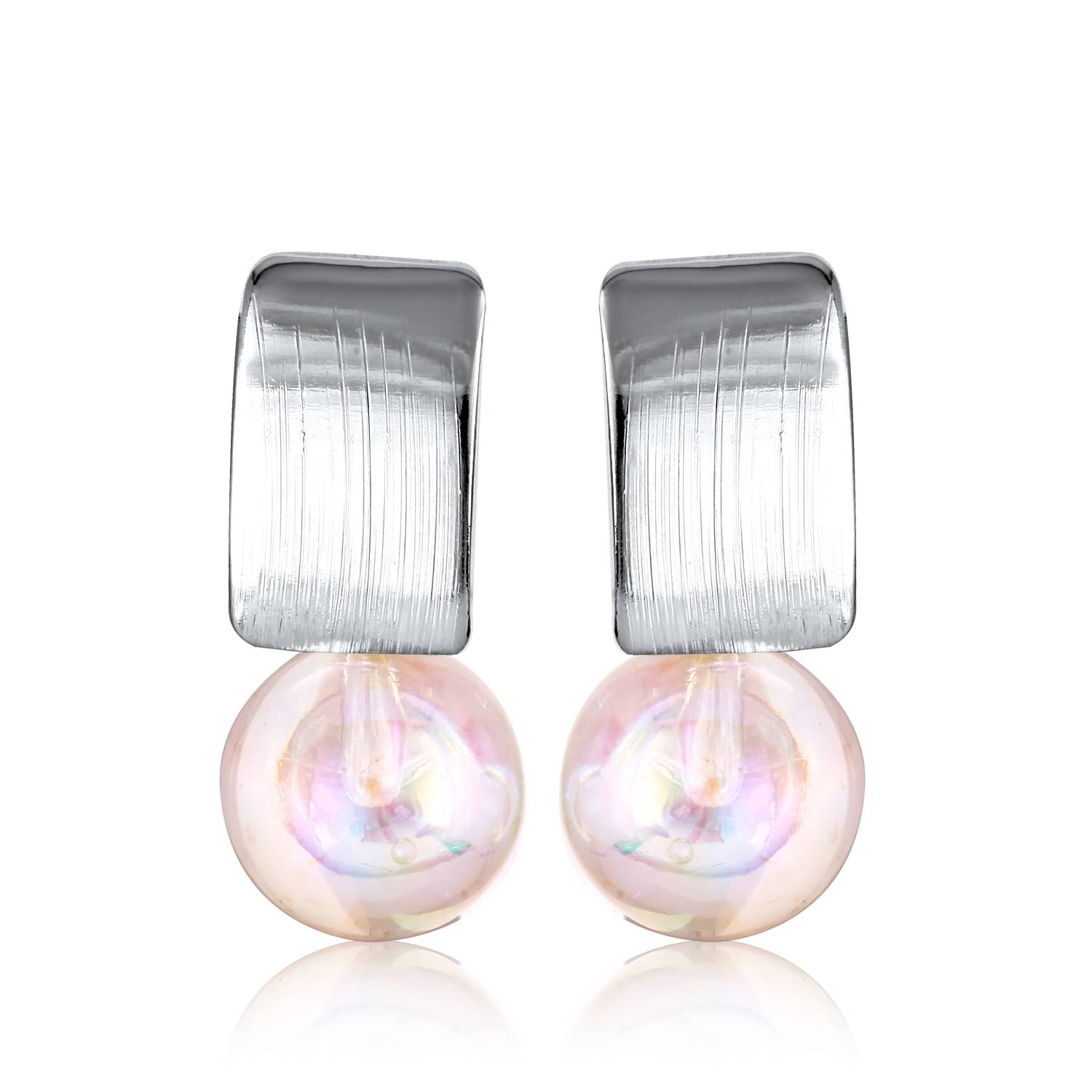    			VIVASTRI Silver Stud Earrings ( Pack of 1 )