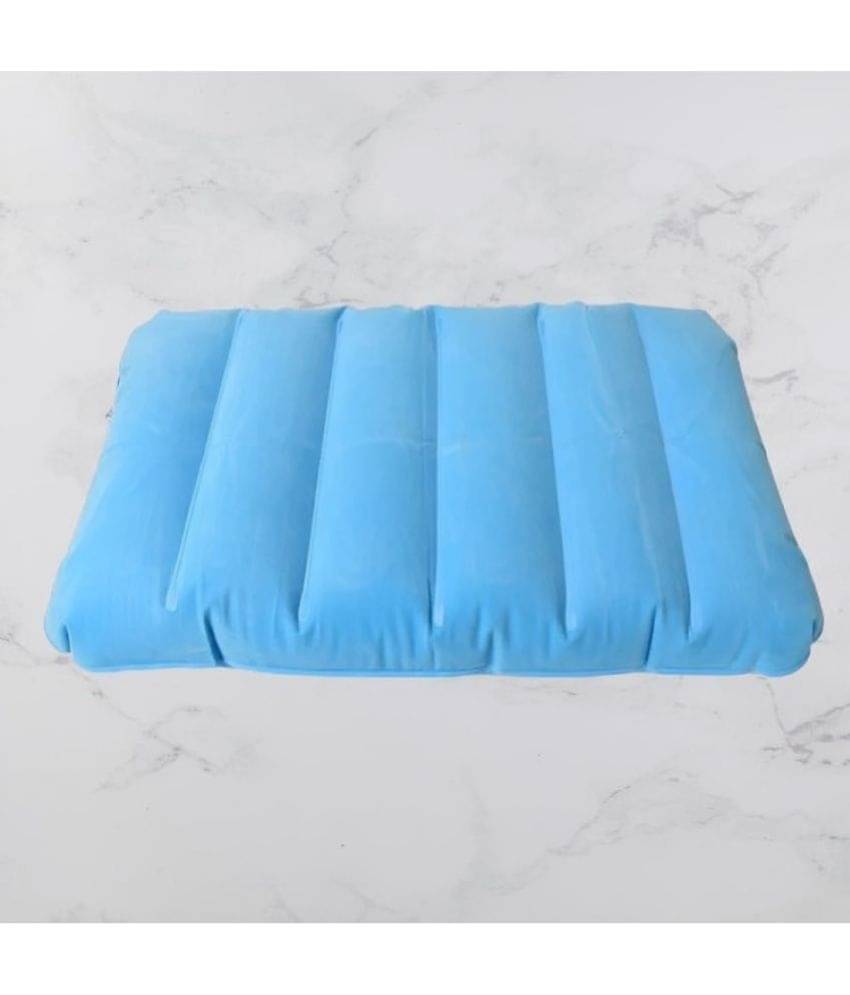     			dust n shine Soft Comfortable Air inflatable Travel Tourist Neck Pillow (Pack of 1)-Blue