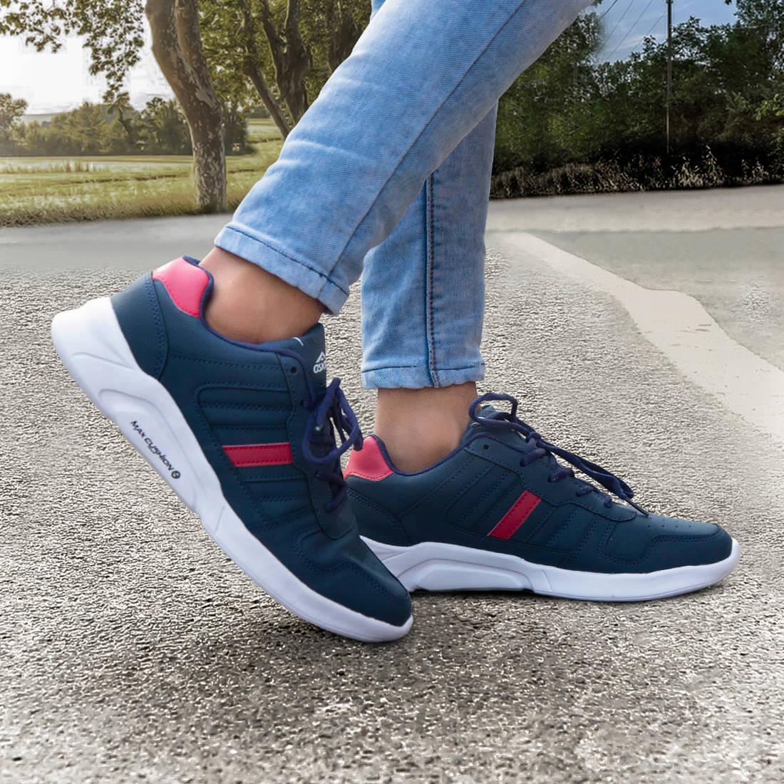     			ASIAN WATERPROOF-03 Navy Men's Sports Running Shoes