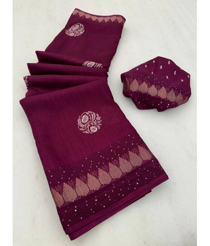 Bhuwal Fashion Art Silk Printed Saree With Unstitched Blouse Piece ( Magenta ) Bhuwal Fashion Art Silk Printed Saree With Unstitched Blouse Piece ( Magenta )