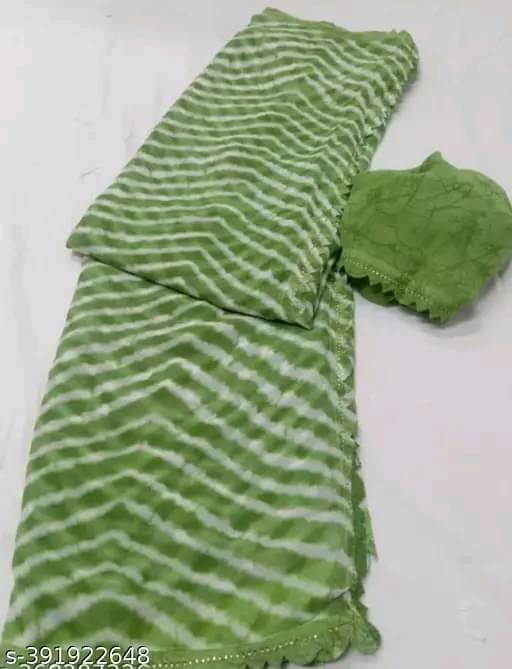 Bhuwal Fashion Georgette Printed Saree With Unstitched Blouse Piece ( Green ) Bhuwal Fashion Georgette Printed Saree With Unstitched Blouse Piece ( Green )