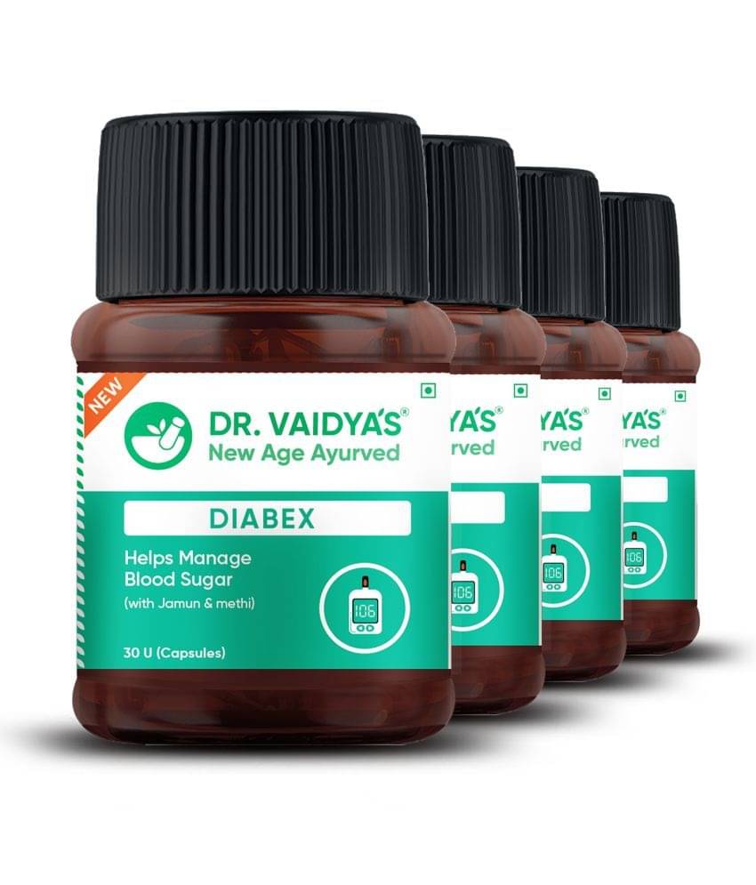 Dr. Vaidya's New Age Ayurveda Diabex Capsules 30 No.s (Pack Of 4) Dr. Vaidya's New Age Ayurveda Diabex Capsules 30 No.s (Pack Of 4)