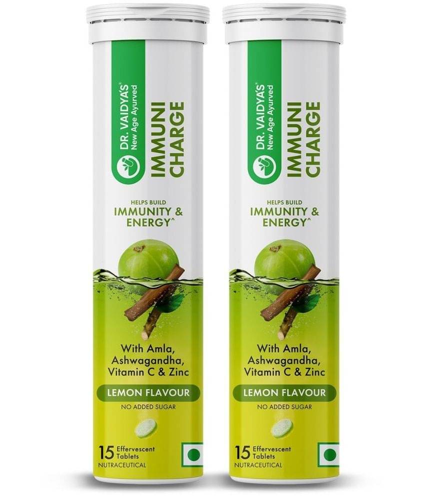     			Dr. Vaidya's Immuni Charge Effervescent Lemon Flavour 15 No.s (Pack of 2)
