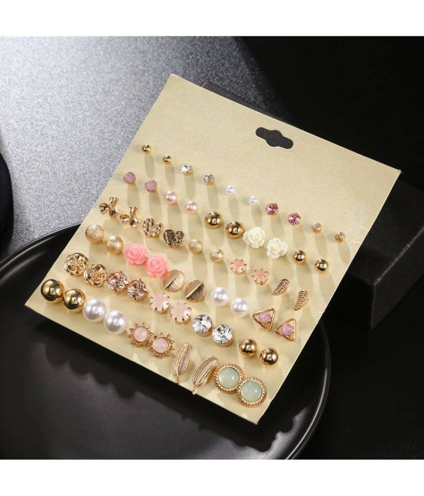     			FASHION FRILL Multi Color Stud Earrings ( More Than 10 )