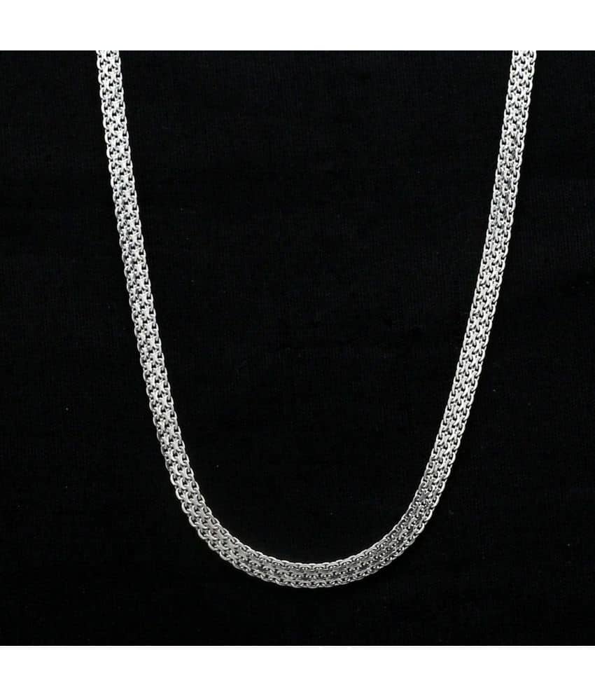 FASHION FRILL Silver Plated Stainless Steel Chain ( Pack of 1 )