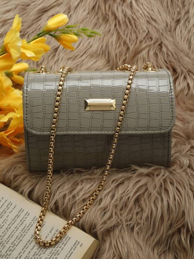     			Fargo Light Grey PU Sling Bag