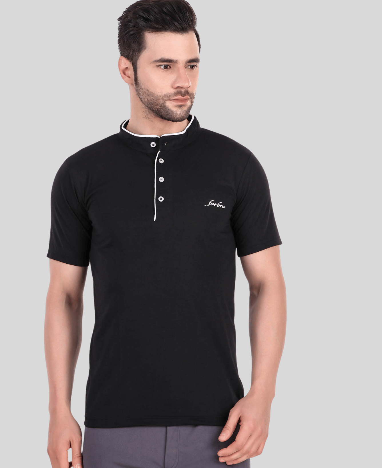 Forbro Black Cotton Regular Fit Men's Sports T-Shirt ( Pack of 1 )