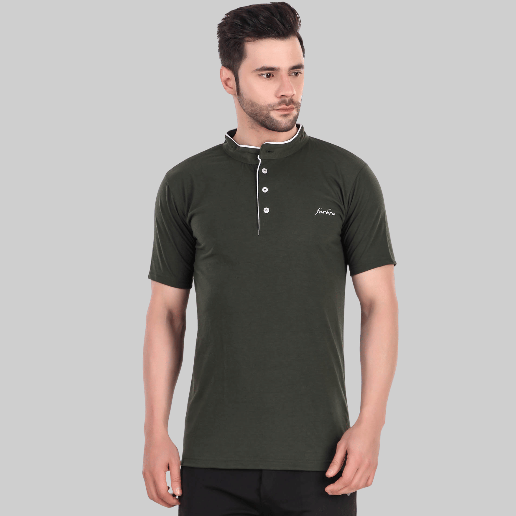     			Forbro Olive Cotton Regular Fit Men's Sports T-Shirt ( Pack of 1 )