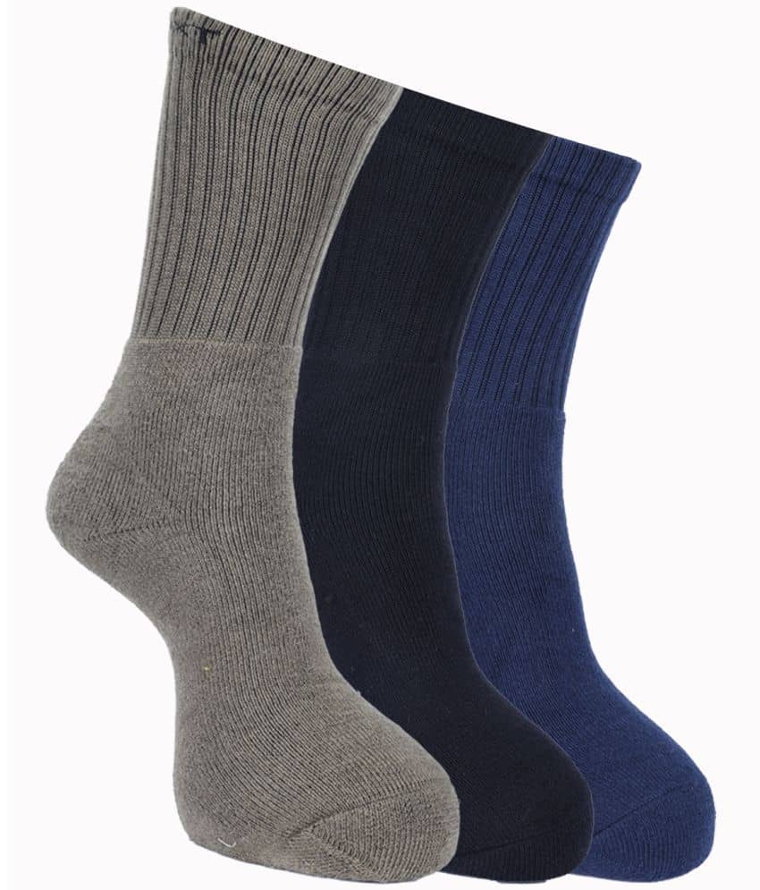 Force NXT Cotton Blend Men's Solid Multicolor Full Length Socks ( Pack of 3 ) - Socks | Buy online on ZillyBuy