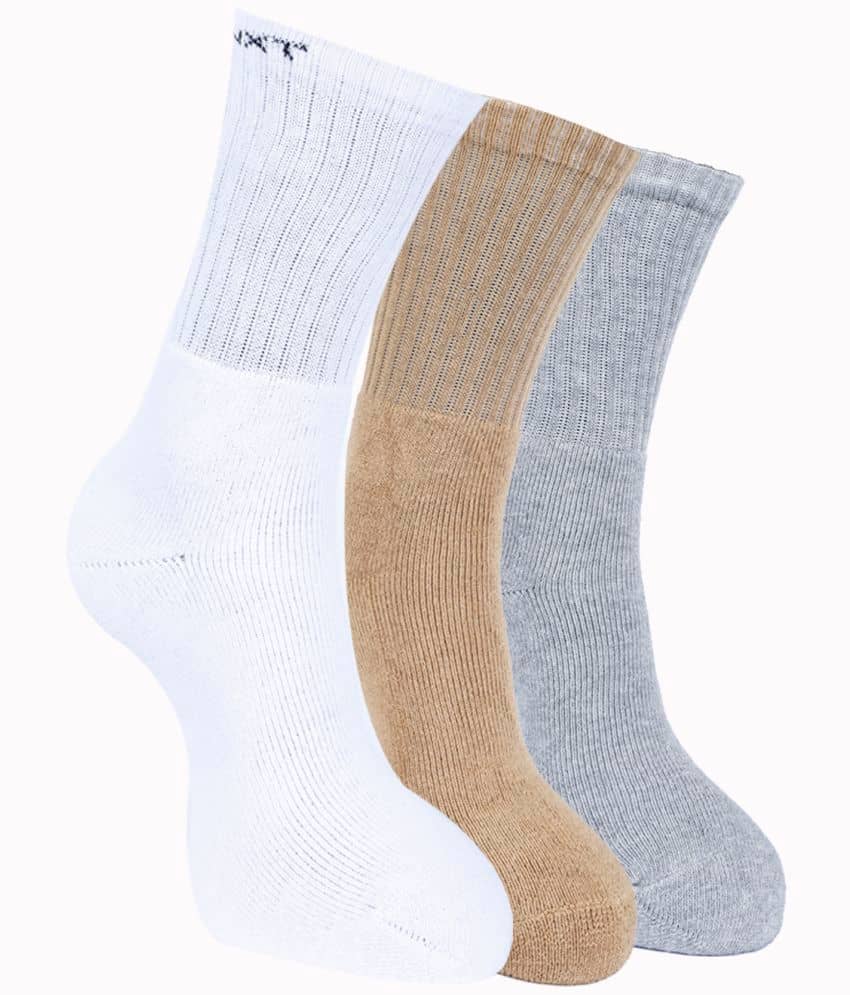 Force NXT Cotton Blend Men's Solid Multicolor Full Length Socks ( Pack of 3 ) - Socks | Buy online on ZillyBuy