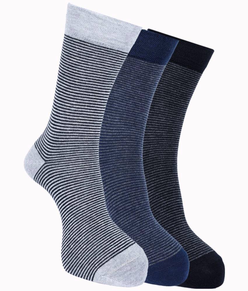     			Force NXT Cotton Blend Men's Striped Multicolor Full Length Socks ( Pack of 3 )
