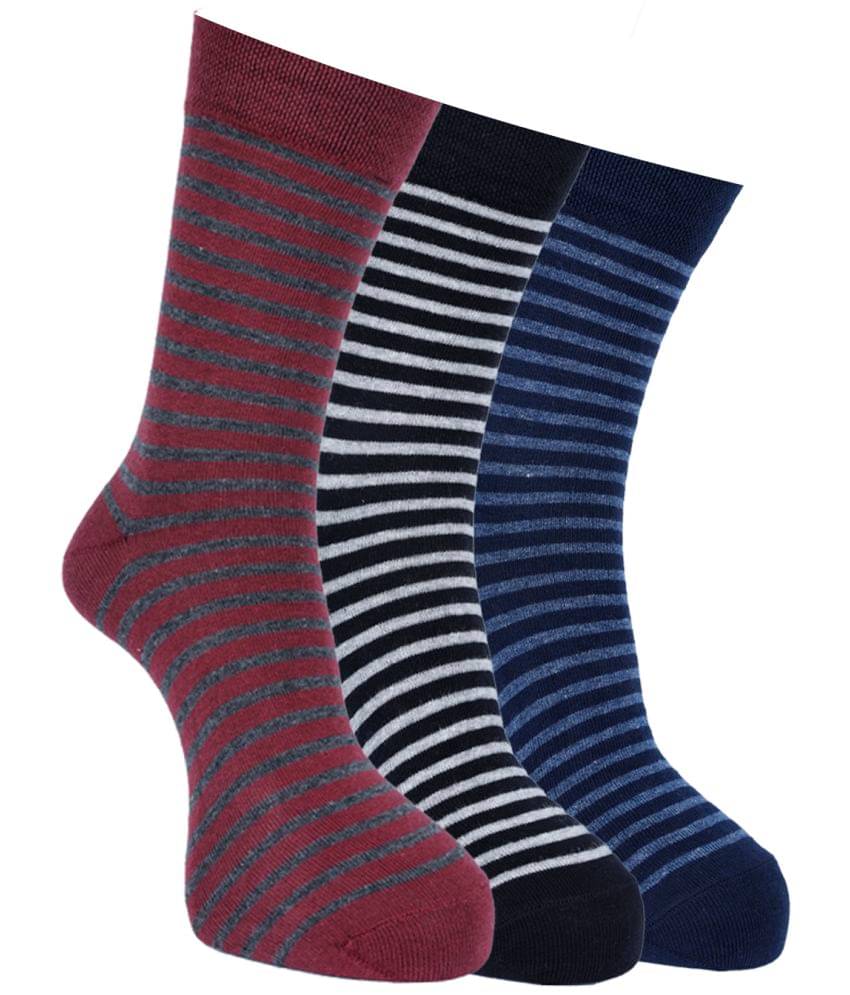 Force NXT Cotton Blend Men's Striped Multicolor Full Length Socks ( Pack of 3 )     			Force NXT Cotton Blend Men's Striped Multicolor Full Length Socks ( Pack of 3 )