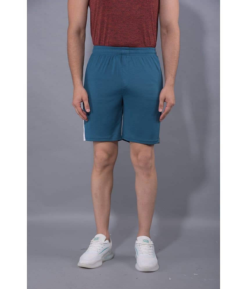 Force NXT Teal Polyester Men's Gym Shorts ( Pack of 1 ) - Shorts | Buy online on ZillyBuy