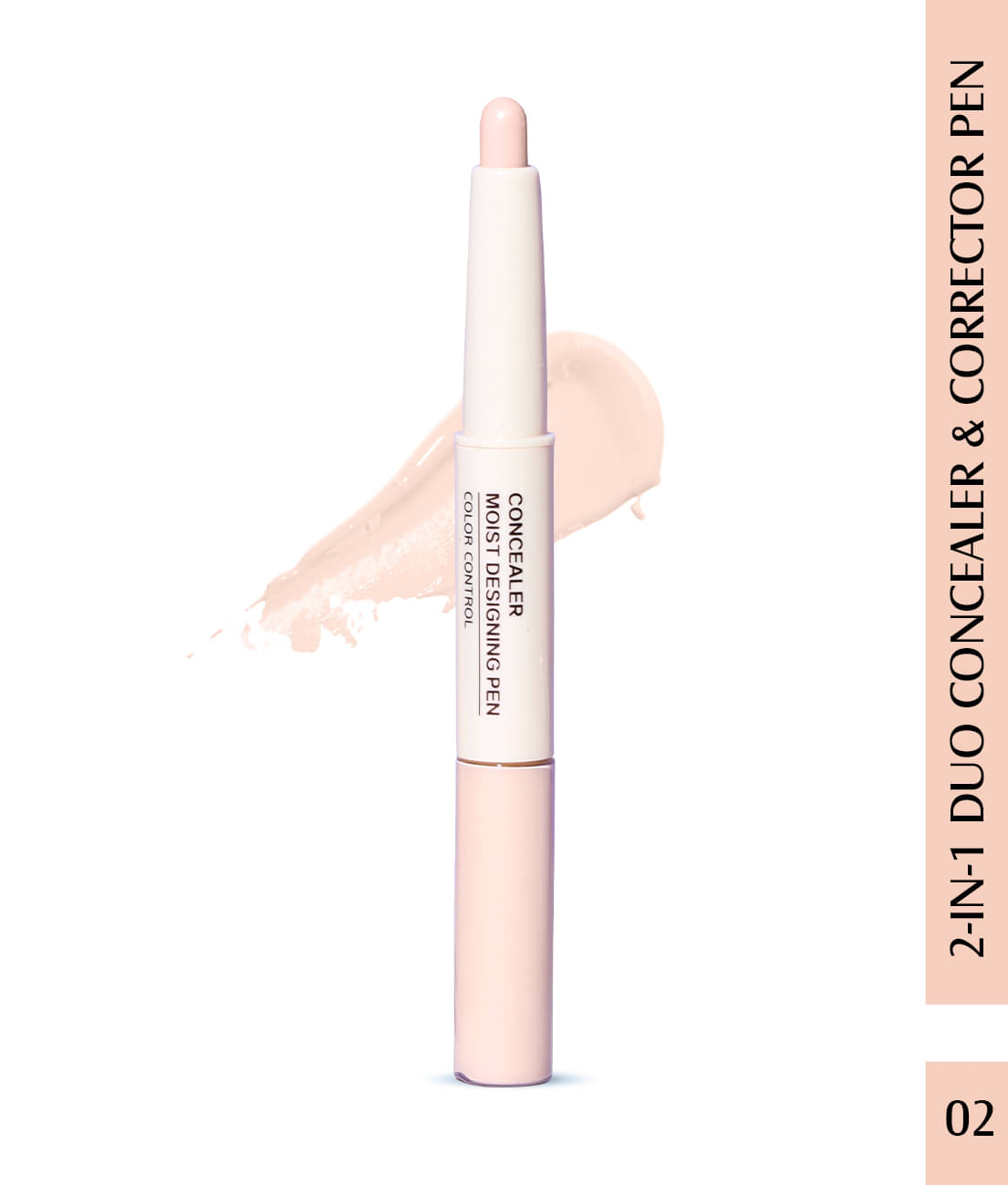     			Glam21 2-in1 Duo Concealer & Corrector Pen With Crease Proof Formula LongLasting Stay 4.8gm Shade-02