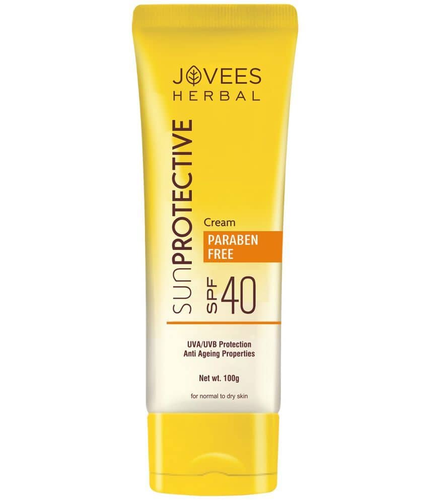 Jovees Herbal Sun Protective SPF 40 Sunscreen Cream For Normal to Dry Skin 100gm (Pack of 1)