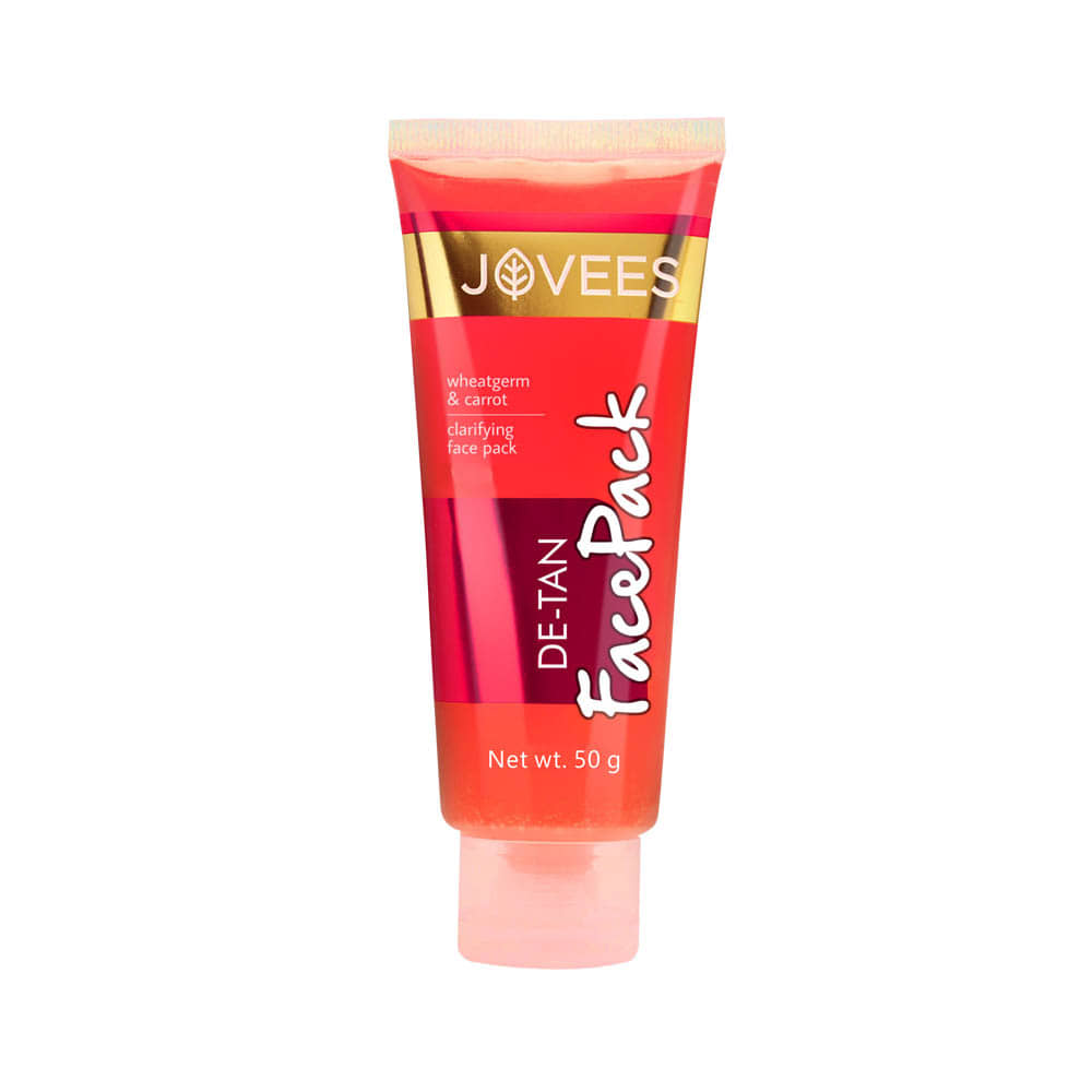 Jovees Herbal De-Tan Face Pack For Tan Removal, Skin Brighten For All Skin Types, 50gm (Pack of 1)