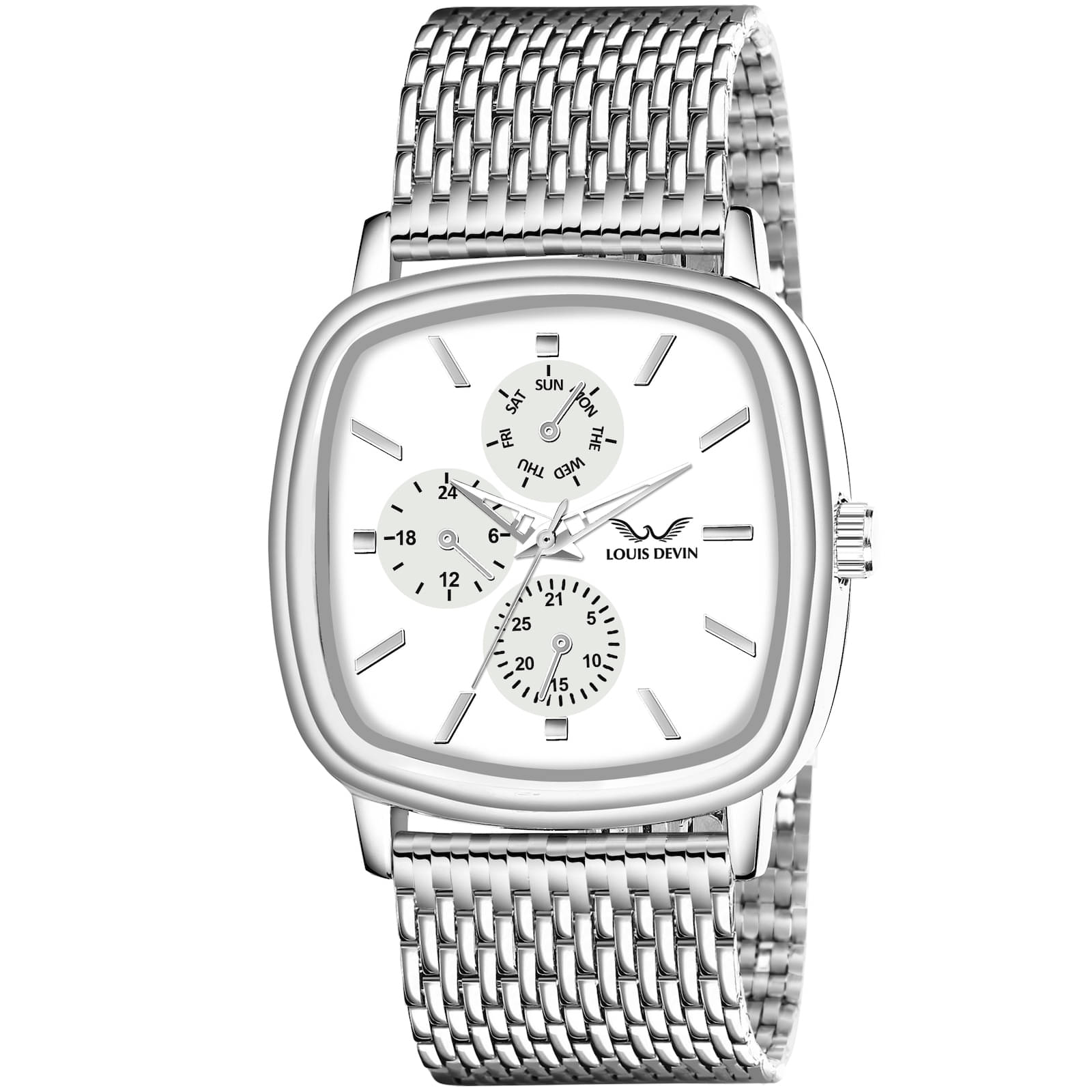     			LOUIS DEVIN Silver Metal Analog Men's Watch