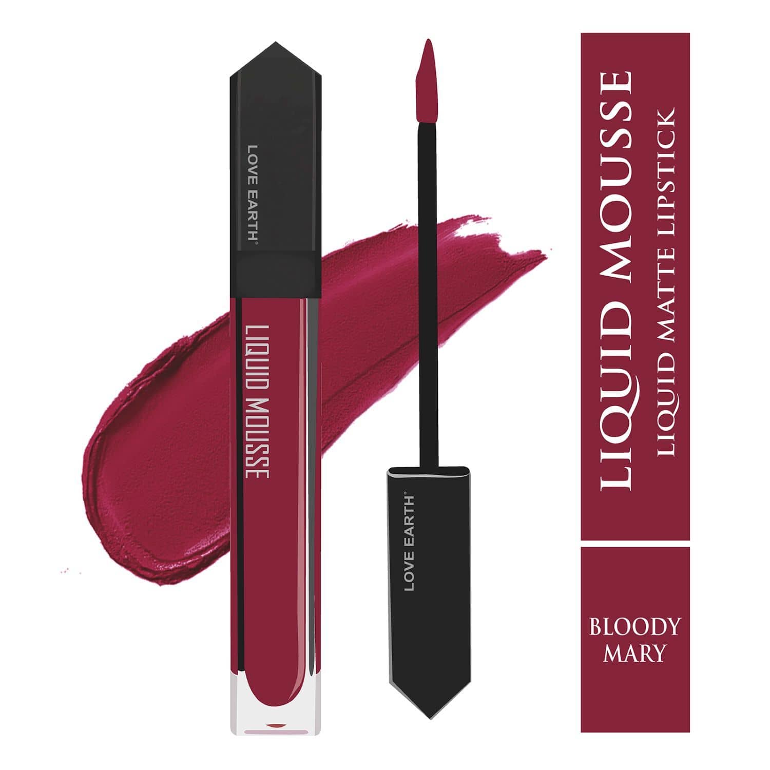 LOVE EARTH Blood Red Matte Lipstick 6 ML