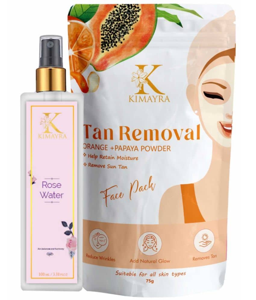 ORANGE+PAPAYA FACEPACK & ROSE WATER COMBO FOR GLOWING SKIN