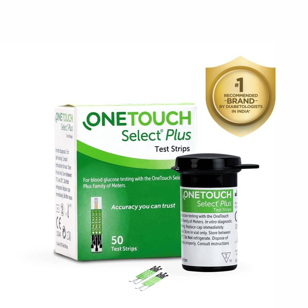 OneTouch Select Plus Test Strips | Pack of 50 Strips | For OneTouch Select Plus Simple Glucometer OneTouch Select Plus Test Strips | Pack of 50 Strips | For OneTouch Select Plus Simple Glucometer