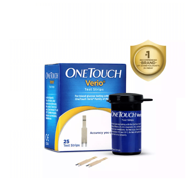     			OneTouch Verio Test Strips | Pack of 25 Strips | For use with OneTouch Verio Flex Glucometer