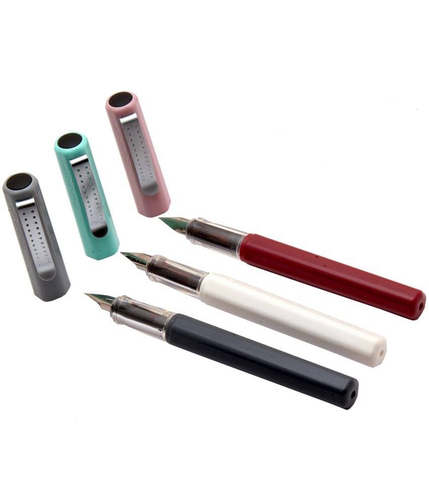     			Set Of 3 Jinhao Stn Fountain Pens With Extra Fine Nib & Converter