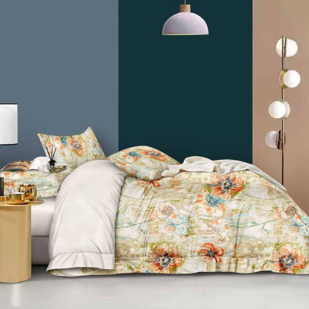     			Skyla Cotton 1 Double King Bedsheet with 2 Pillow Covers ( Multicolor )