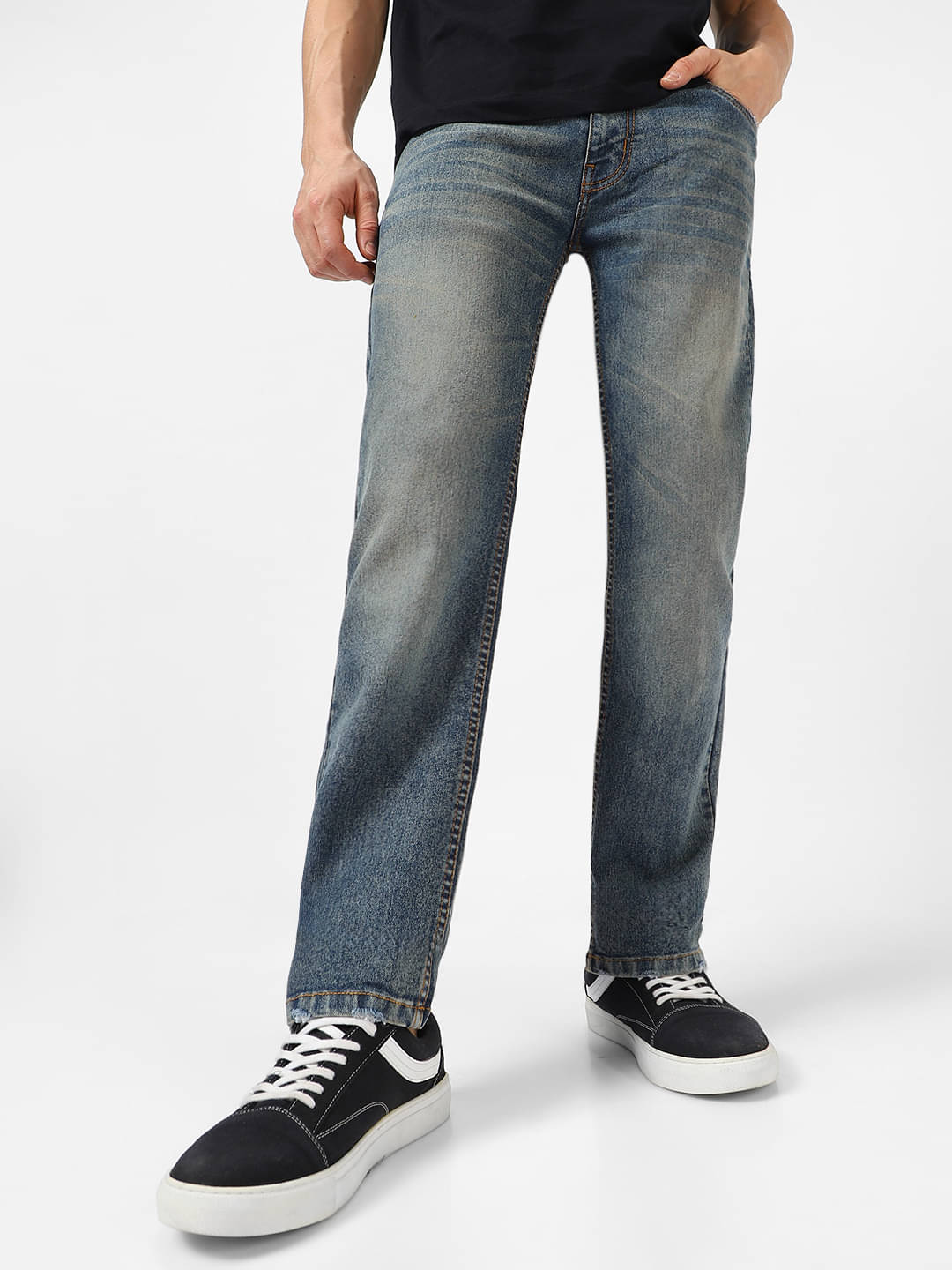     			Urbano Fashion Regular Fit Washed Men's Jeans - Blue ( Pack of 1 )
